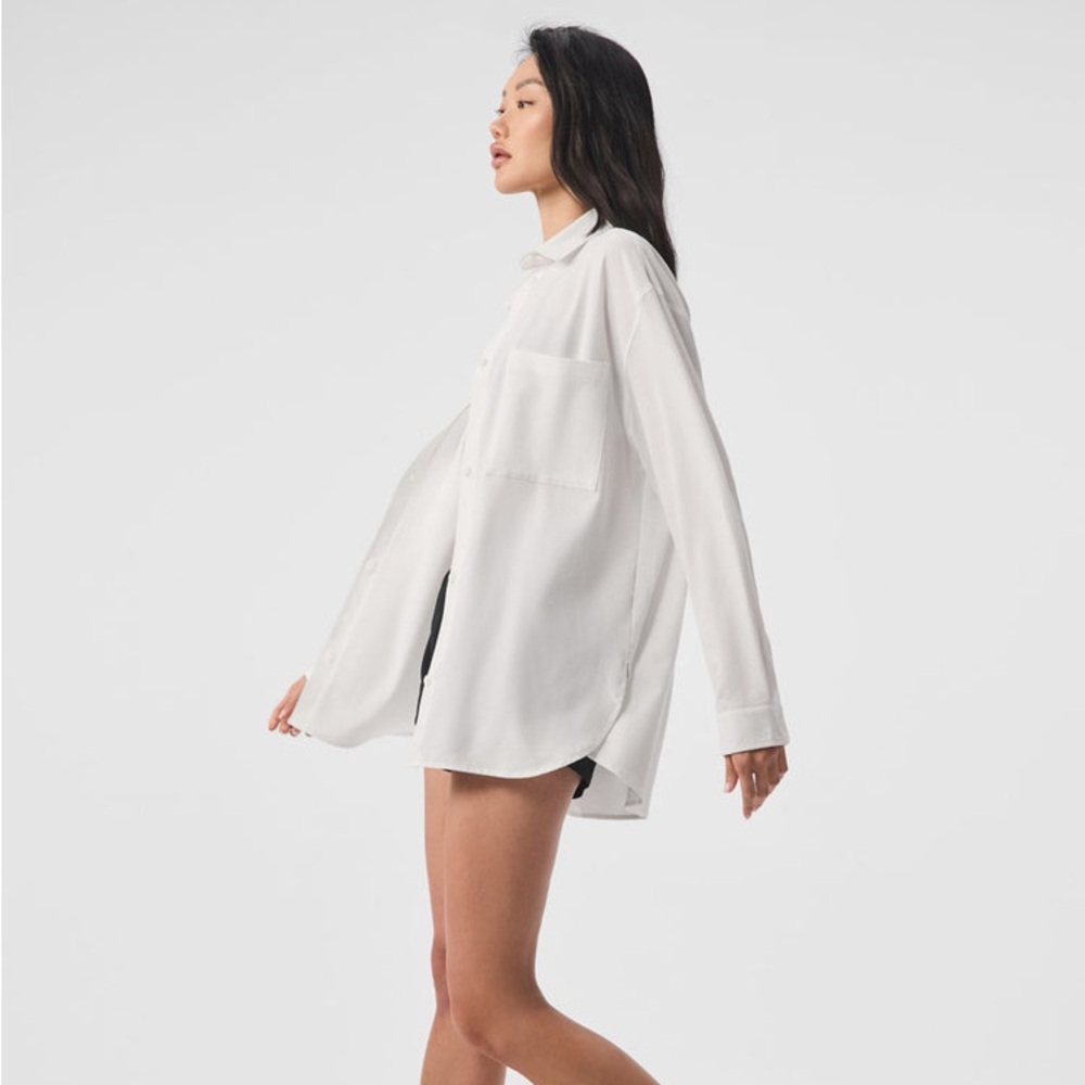 ALO Dreamscape Button Down - White - S